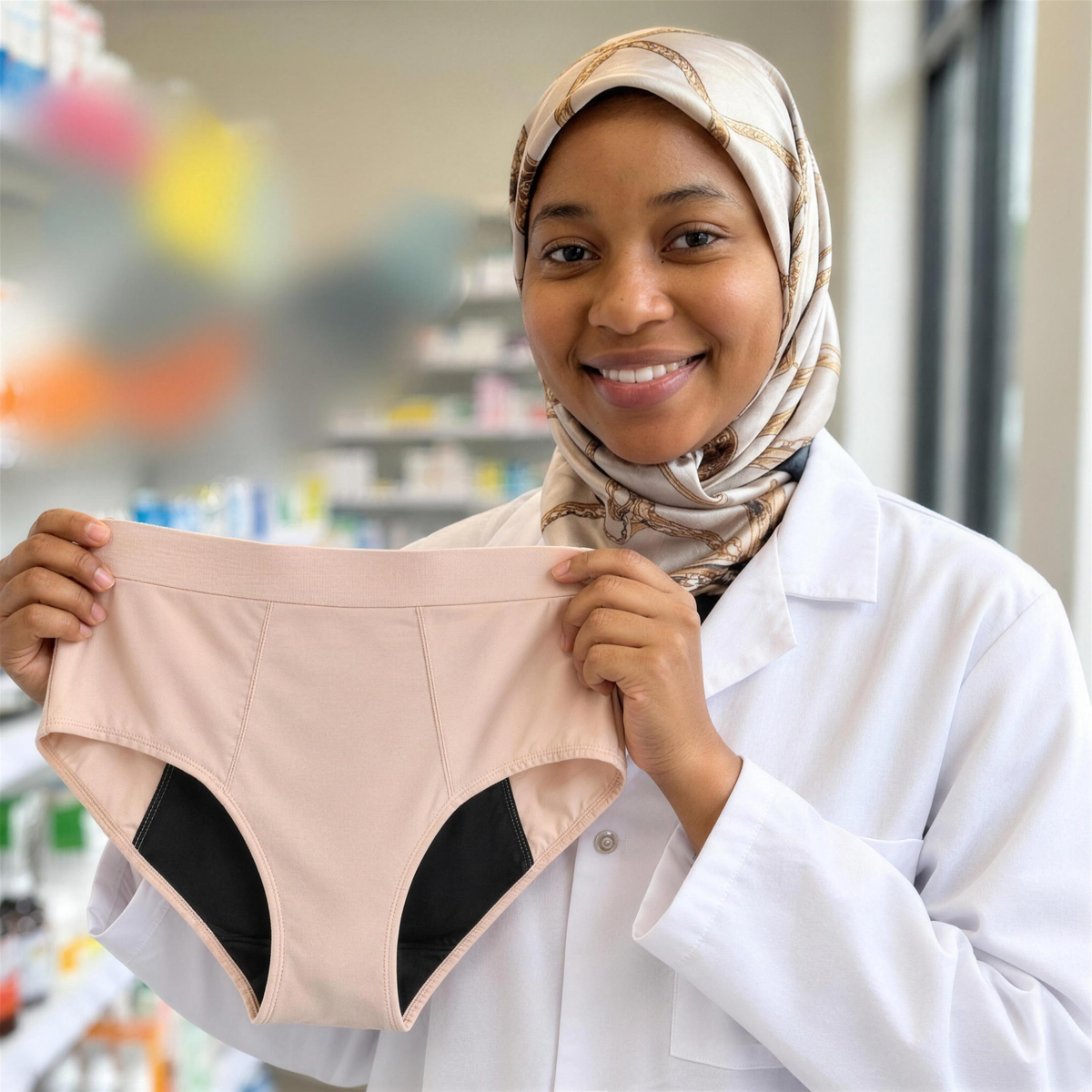 Culotte MesJOURS présentée en pharmacie